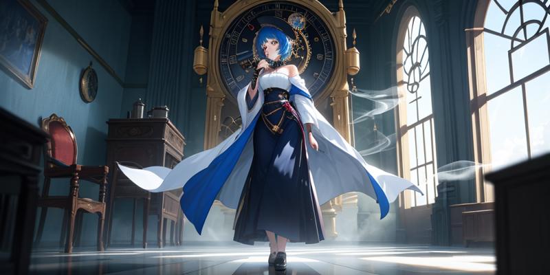 00256-3311980477-(Close-up_1.2), 1girl, solo, standing inside a fantasy clock tower, blue hair, white eyes, magician robes outfit, intricate back.png